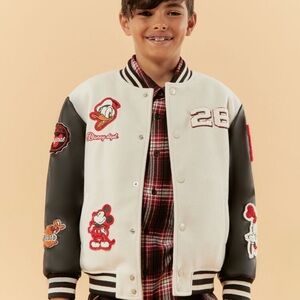 Disney Varsity Jacket with Cartoon Patches
